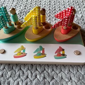 Pattern Match Boats and Card Set